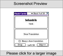 LingvoSoft FlashCards German <-> Italian for Palm OS Screenshot